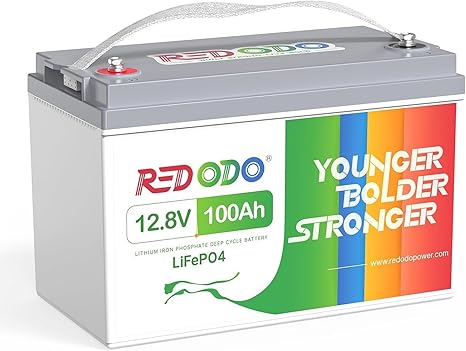 Redodo 12V 100Ah LiFePO4 Battery – Group 31, 100A BMS