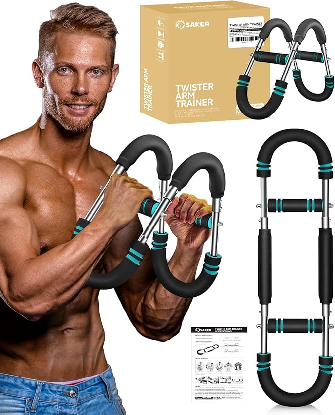Saker Twister Arm Trainer ā Adjustable PowerTwist Forearm & Chest Workout Equipment
