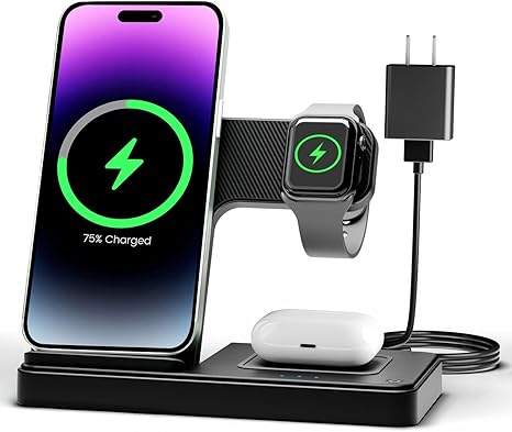 3-in-1 Wireless Charging Station β Fast & Convenient Charging for Apple Devices
