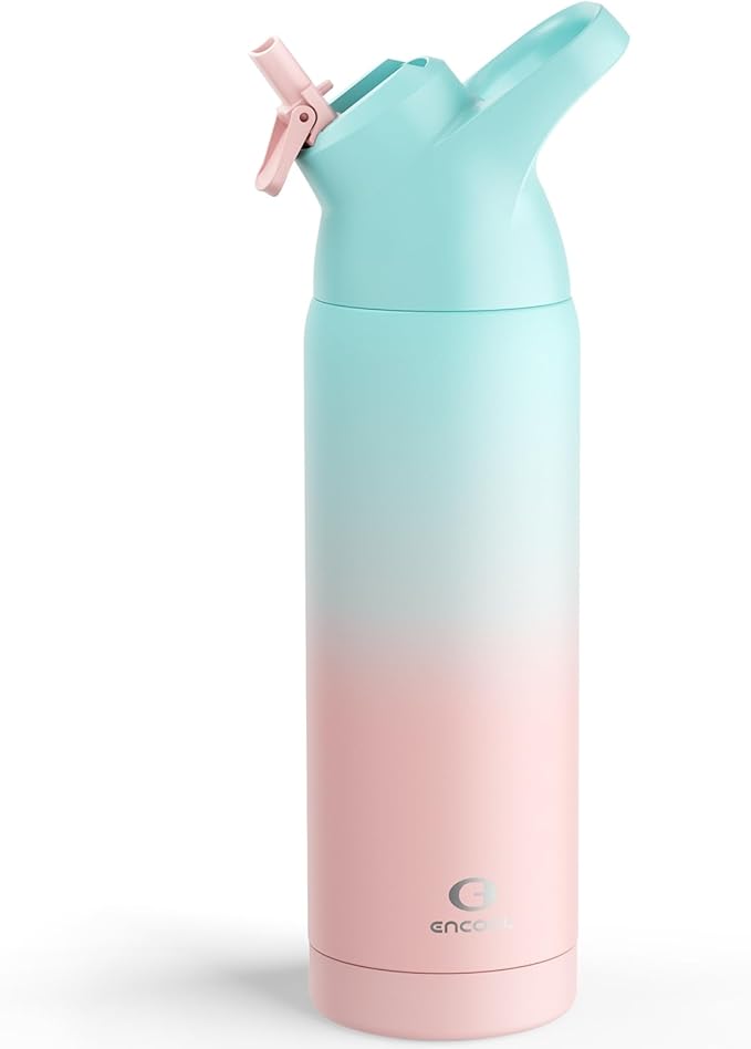 Encool Insulated Water Bottle with Straw ā 24oz, Leakproof & BPA-Free