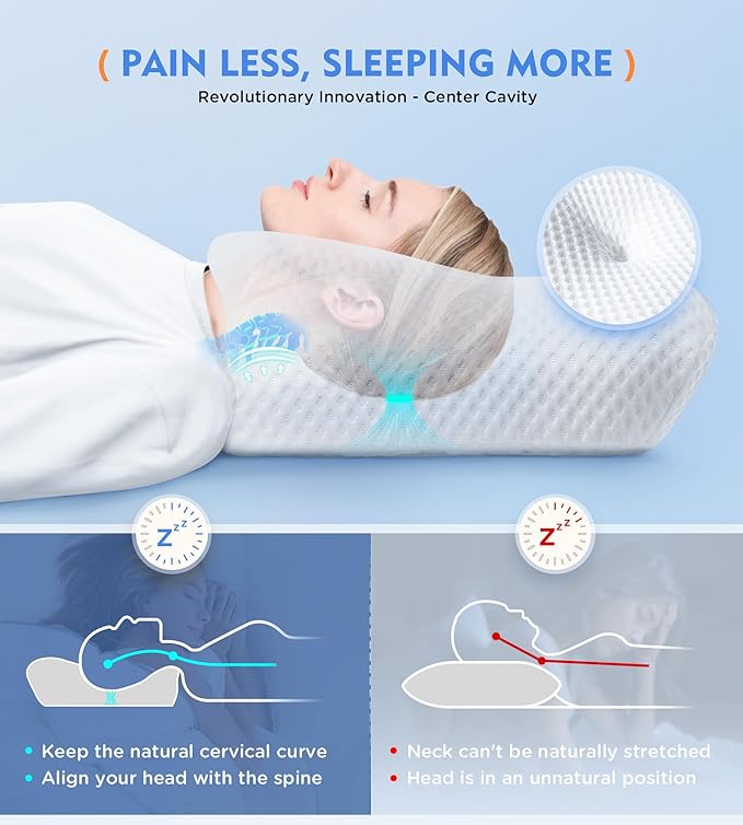 Osteo Cervical Pillow โ Ergonomic Memory Foam Pillow for Neck Pain Relief