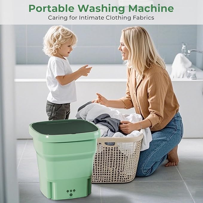 5L Portable Mini Washing Machine โ Foldable Washer & Spin Dryer for Baby