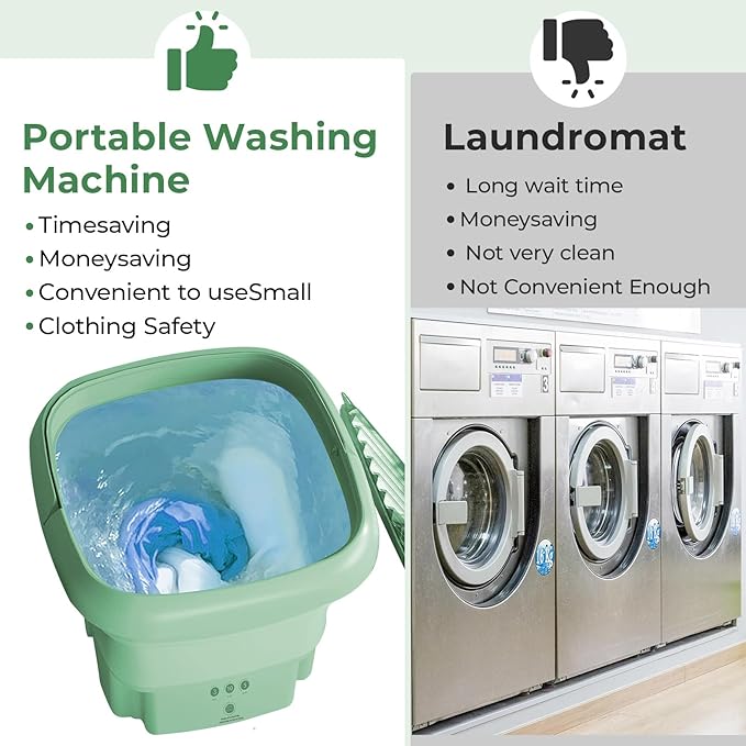 5L Portable Mini Washing Machine โ Foldable Washer & Spin Dryer for Baby