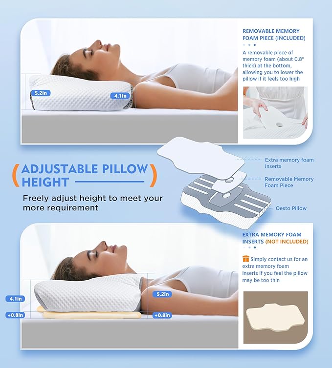 Osteo Cervical Pillow โ Ergonomic Memory Foam Pillow for Neck Pain Relief