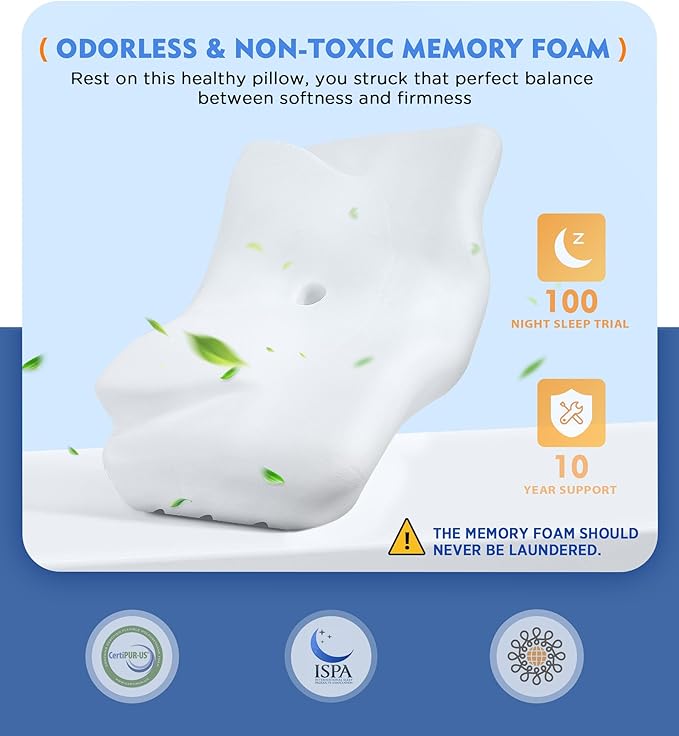Osteo Cervical Pillow โ Ergonomic Memory Foam Pillow for Neck Pain Relief