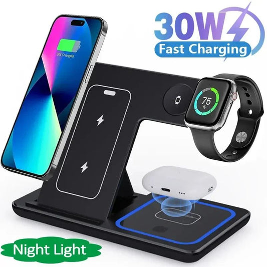 3-in-1 Wireless Charging Station – Fast & Convenient Charging for Apple Devices