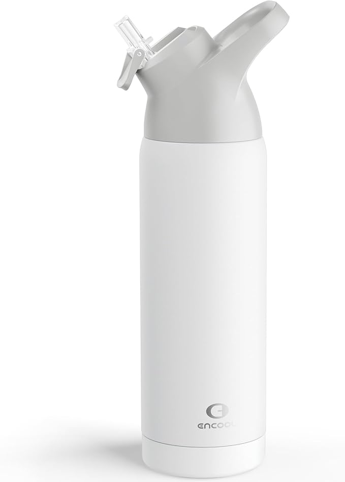 Encool Insulated Water Bottle with Straw – 24oz, Leakproof & BPA-Free