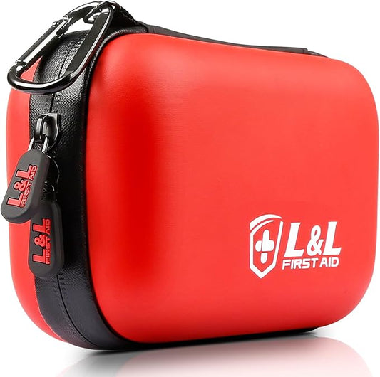 Emergency First Aid Kit – 120-Piece Compact & Waterproof Survival Gear (Red)