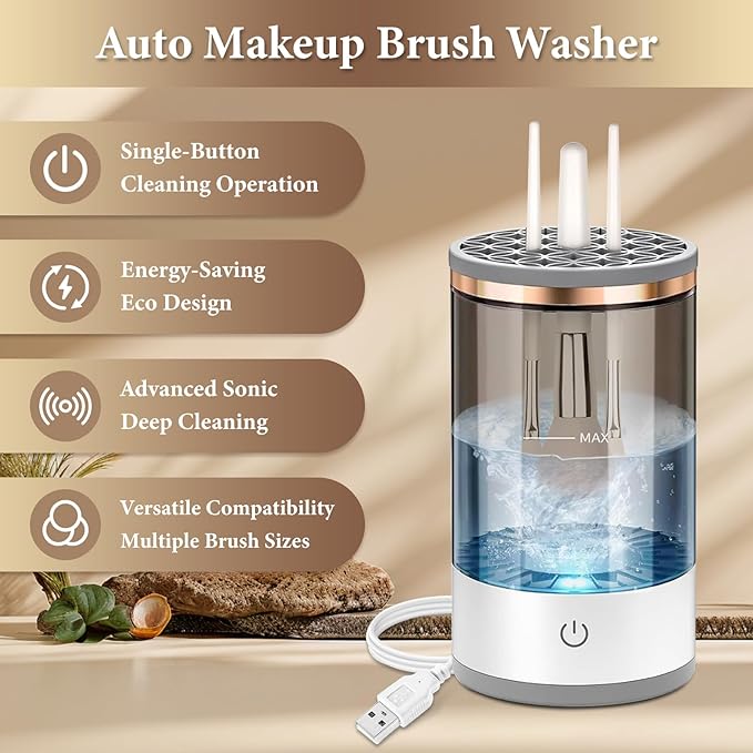 Electric Makeup Brush Cleaner – Efficient & Portable Cleaning Machine for Brushes