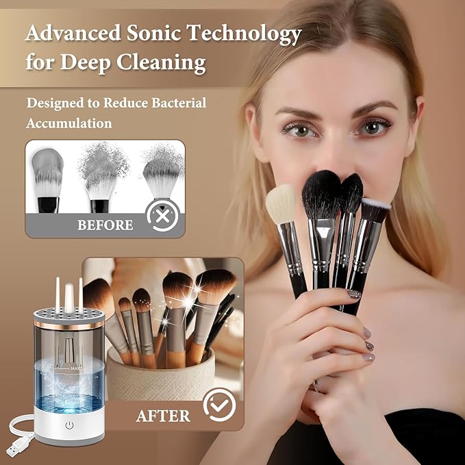 Electric Makeup Brush Cleaner – Efficient & Portable Cleaning Machine for Brushes
