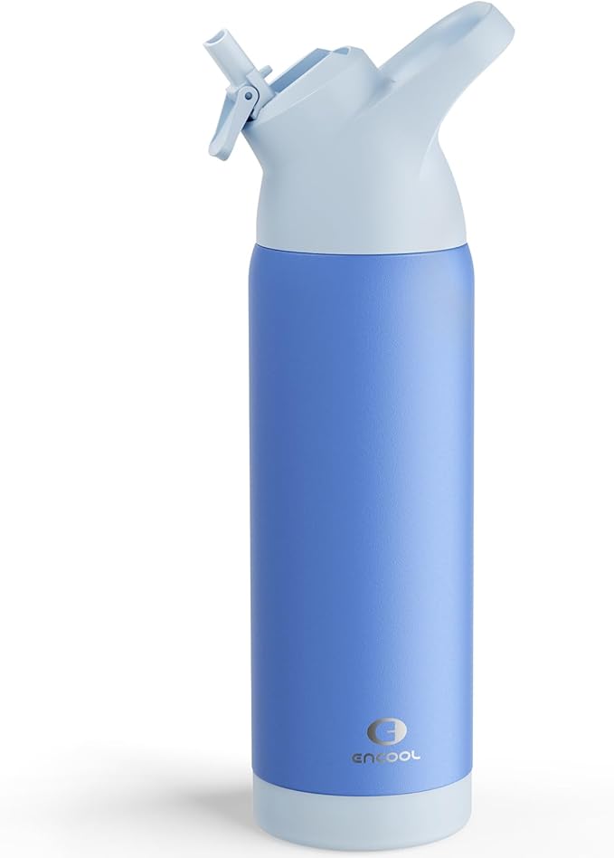 Encool Insulated Water Bottle with Straw – 24oz, Leakproof & BPA-Free