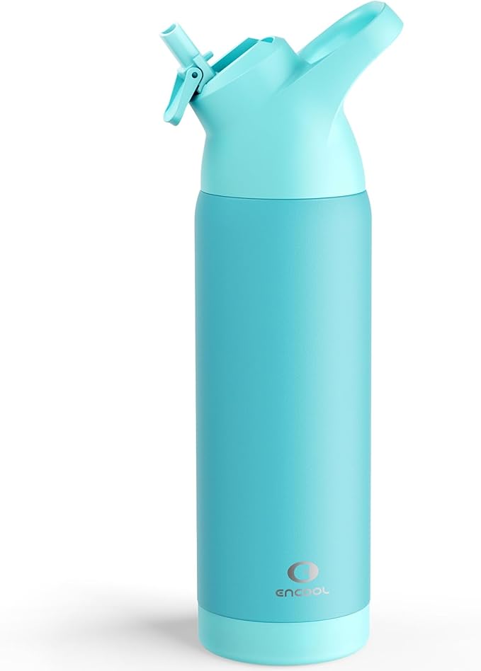 Encool Insulated Water Bottle with Straw – 24oz, Leakproof & BPA-Free
