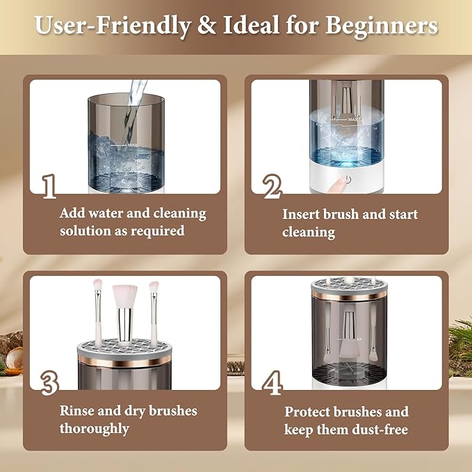 Electric Makeup Brush Cleaner – Efficient & Portable Cleaning Machine for Brushes