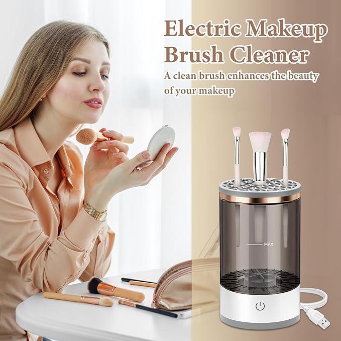 Electric Makeup Brush Cleaner – Efficient & Portable Cleaning Machine for Brushes